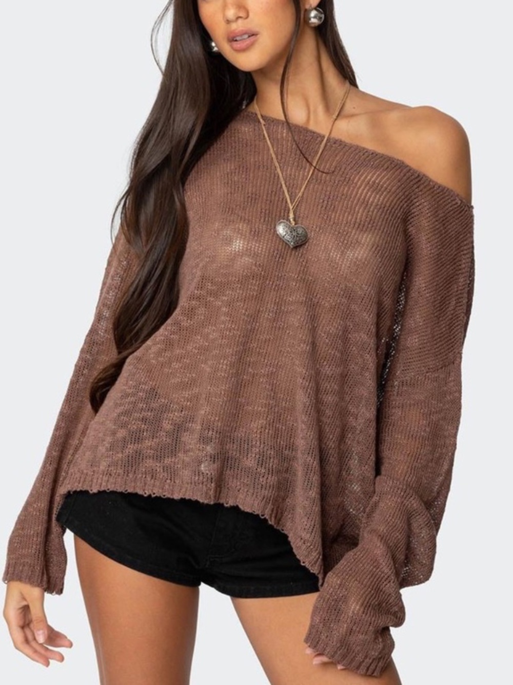 EDIKTED Bri Oversized Boat Neck Sweater